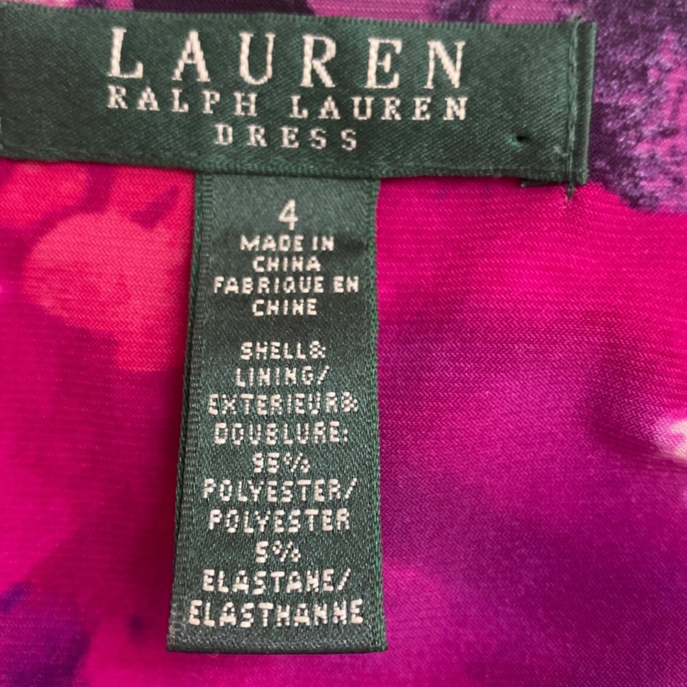 Rich shades of purple Lauren Dress. Worn 2x.No rips or stains. Flattering waist